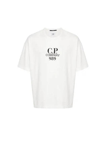 20/1 Jersey Boxy Logo Short Sleeve T-Shirt White - CP COMPANY - BALAAN 1