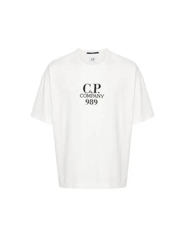 20/1 Jersey Boxy Logo Short Sleeve T-Shirt White - CP COMPANY - BALAAN 1