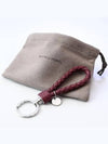 Intrecciato Leather Key Holder Burgundy - BOTTEGA VENETA - BALAAN 4