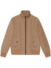 Leather And GG Canvas Reversible Jacket Beige Ebony - GUCCI - BALAAN 10