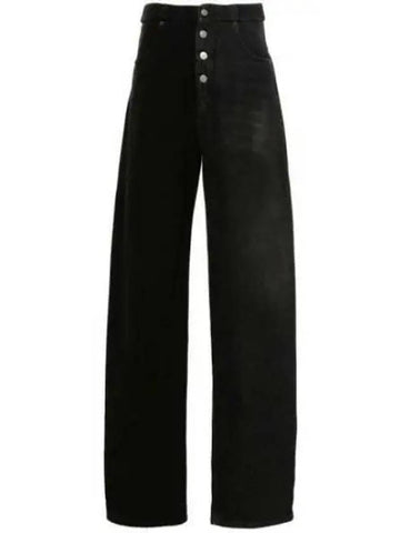 MM6 Maison Margiela Half  5 Pocket Denim Pants Black Gray S62LB0169MTN007961 1228813 - MAISON MARGIELA - BALAAN 1