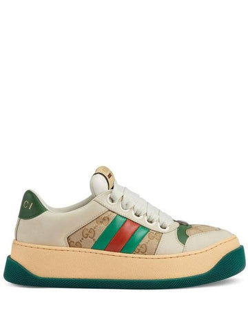 Screener Panel Low Top Sneakers Beige - GUCCI - BALAAN 1