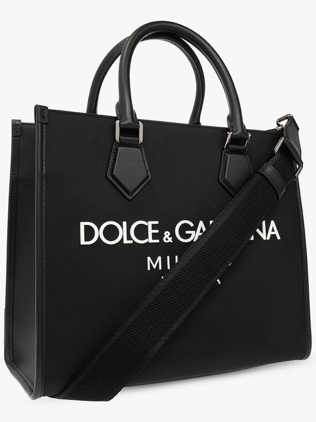 logo print tote bag black - DOLCE&GABBANA - BALAAN 5