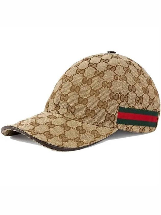 Original GG Web Supreme Canvas Baseball Ball Cap Beige Ebony - GUCCI - BALAAN 2