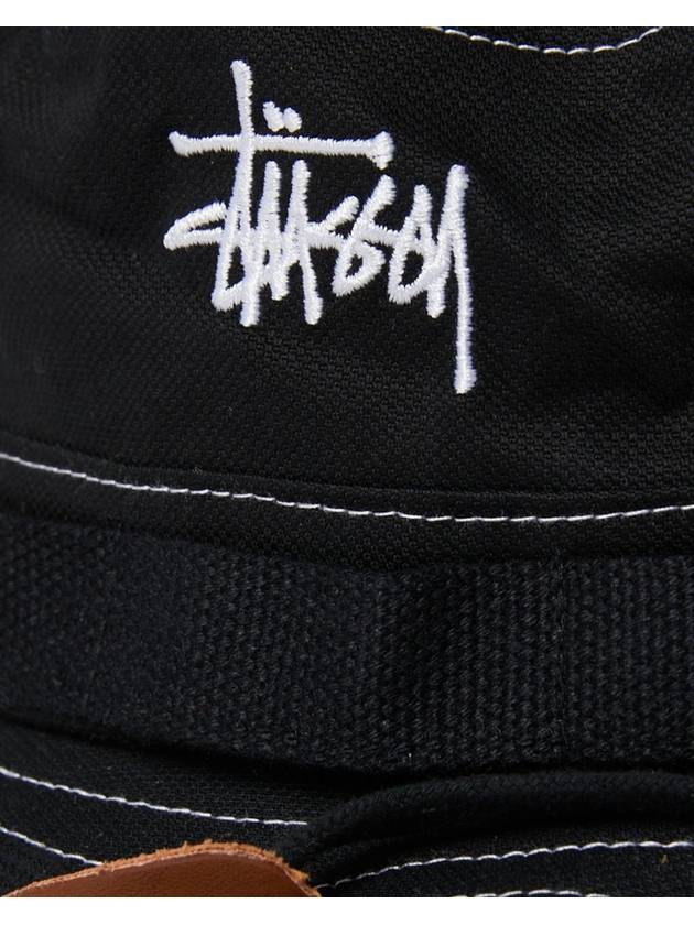 Contrast Topstitching Boonie Hat Black - STUSSY - BALAAN 6