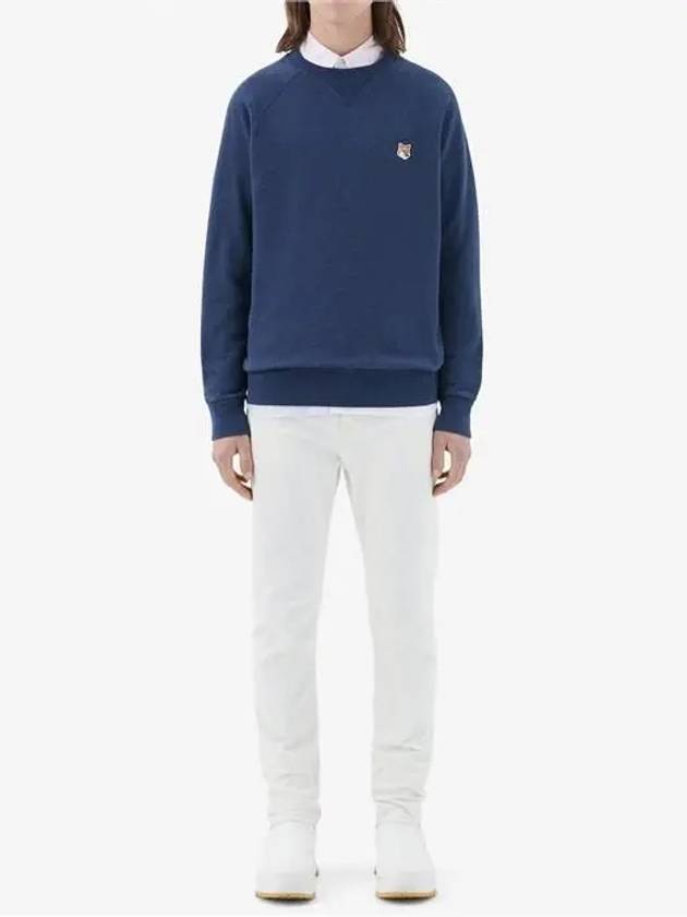 Fox Head Patch Classic Sweatshirt Navy Melange - MAISON KITSUNE - BALAAN 4