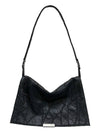 Buckle strap shoulder bag black embroidery Buckle strap shoulder bag Black - NOSCENT - BALAAN 2