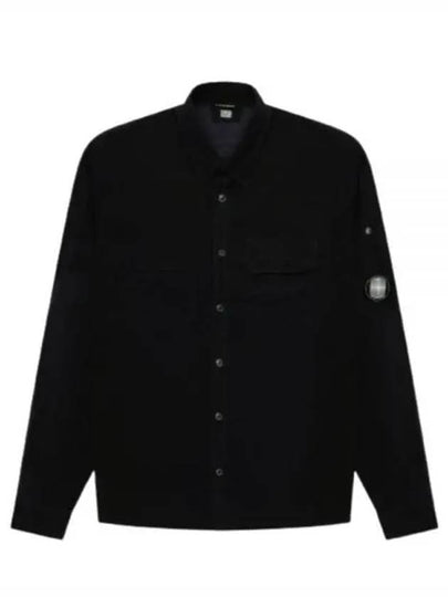 Lens Wappen Pocket Long Sleeve Shirt Black - CP COMPANY - BALAAN 2