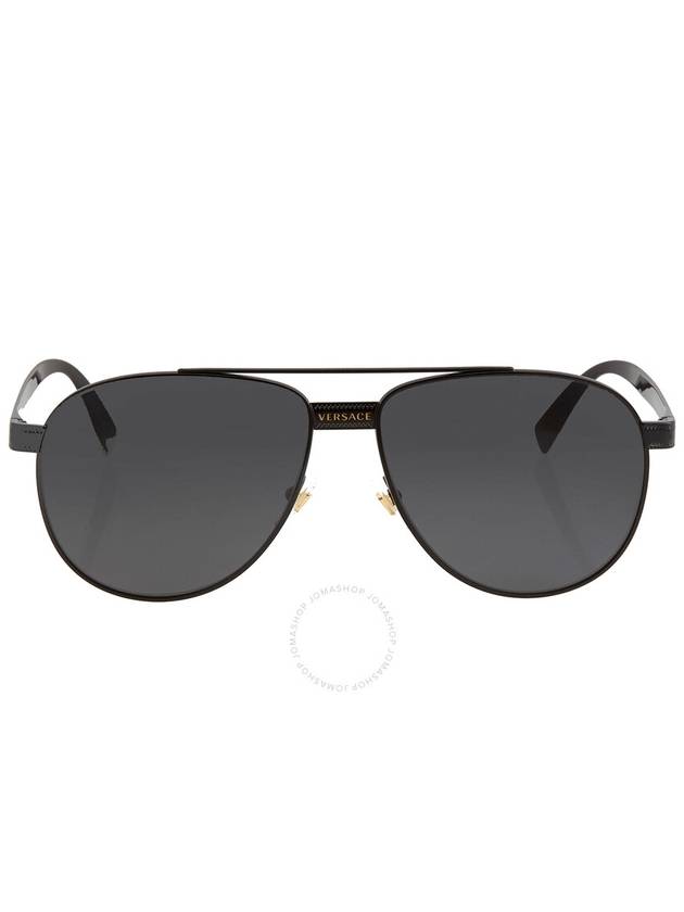 Versace Grey Pilot Unisex Sunglasses VE2209 100987 58 - VERSACE - BALAAN 1