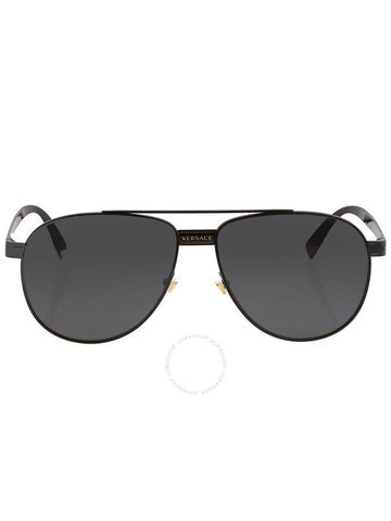 Versace Grey Pilot Unisex Sunglasses VE2209 100987 58 - VERSACE - BALAAN 1