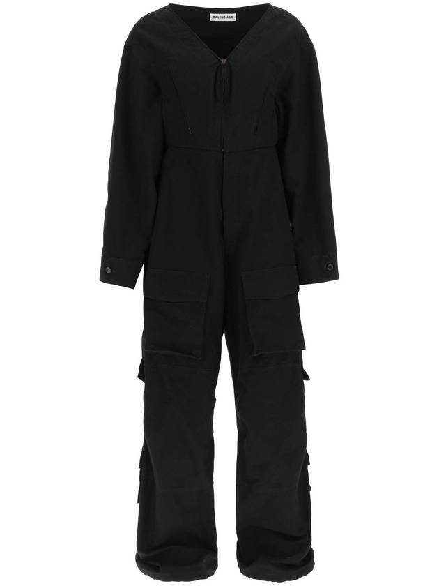 women jumpsuit black - BALENCIAGA - BALAAN 1