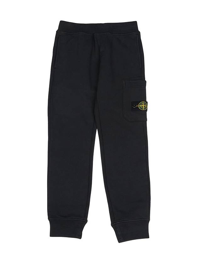 Kids Compass Logo Patch Training Jogger Track Pants Black - STONE ISLAND - BALAAN 2