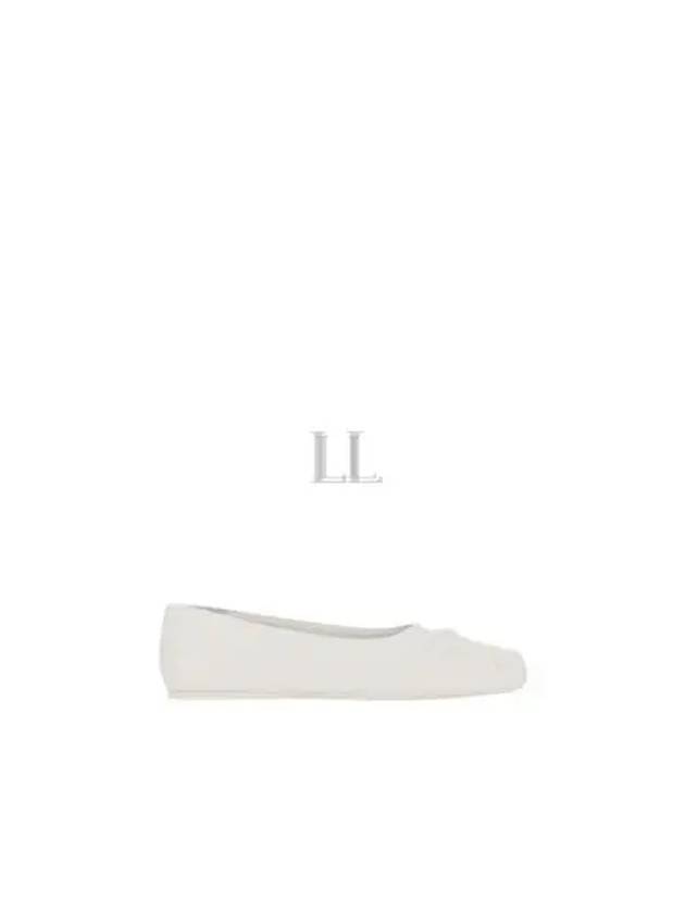 Bow Embossed Leather Ballerina White - MARNI - BALAAN 2