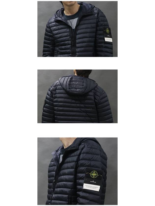 Loom Woven Chambers Down Padding Dark Navy - STONE ISLAND - BALAAN 6