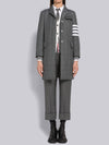 4 Bar Quilted Down Single Coat Grey - THOM BROWNE - BALAAN 4