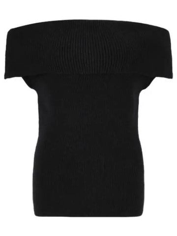 ribbed sleeveless knit black - TOTEME - BALAAN 1