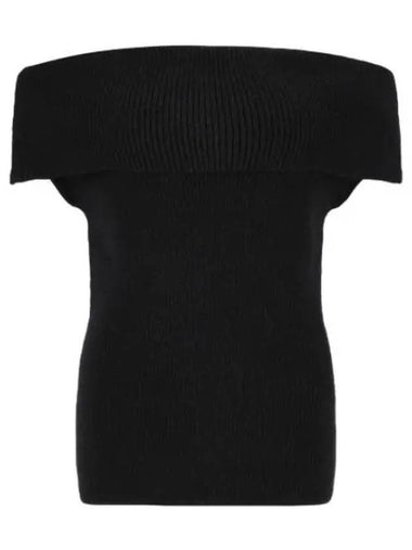 ribbed sleeveless knit black - TOTEME - BALAAN 1