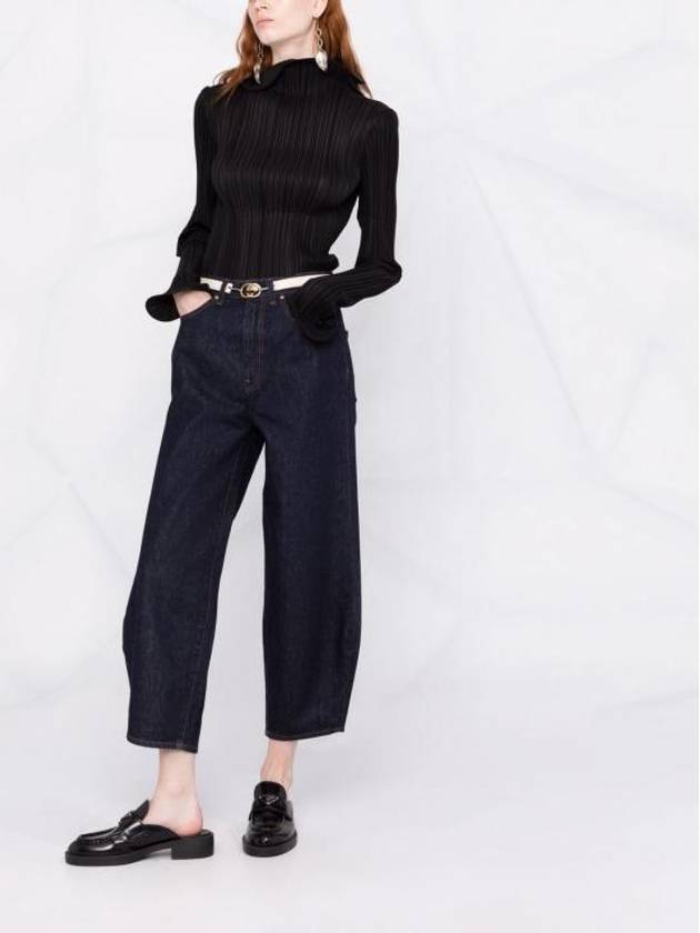 Tapered Crop Jeans Blue - TOTEME - BALAAN 5