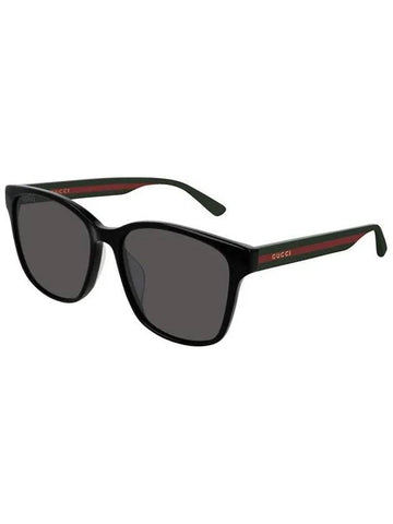 Eyewear Asian Fit Square Horn Rim Sunglasses Black - GUCCI - BALAAN 1