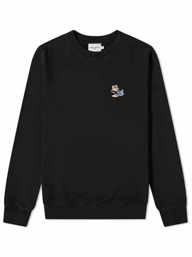 Dressed Fox Patch Classic Sweatshirt Black - MAISON KITSUNE - BALAAN 2