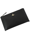 leather zipper clutch black - VIVIENNE WESTWOOD - BALAAN.