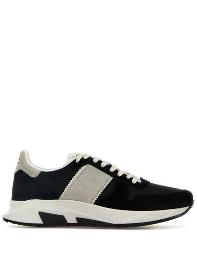 Colourblock Low-Top Sneakers White Black - TOM FORD - BALAAN 2