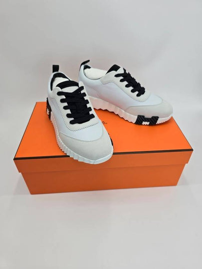 Bouncing Low Top Sneakers Blanc Noir - HERMES - BALAAN 2