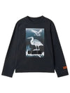 Long Sleeve T-Shirt HMAB026S23JER001 1001 - HERON PRESTON - BALAAN 2