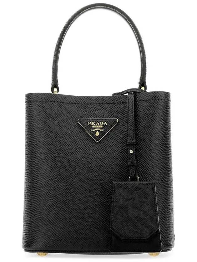 Panier Saffiano Leather Small Tote Bag Black - PRADA - BALAAN 2