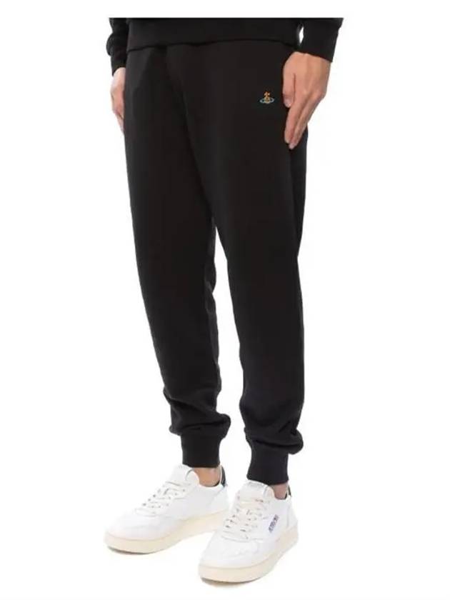 Women's ORB Embroidered Logo Classic Jogger Track Pants Black - VIVIENNE WESTWOOD - BALAAN 7