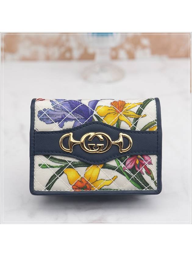 Flora Bifold Canvas Half Wallet - GUCCI - BALAAN 2