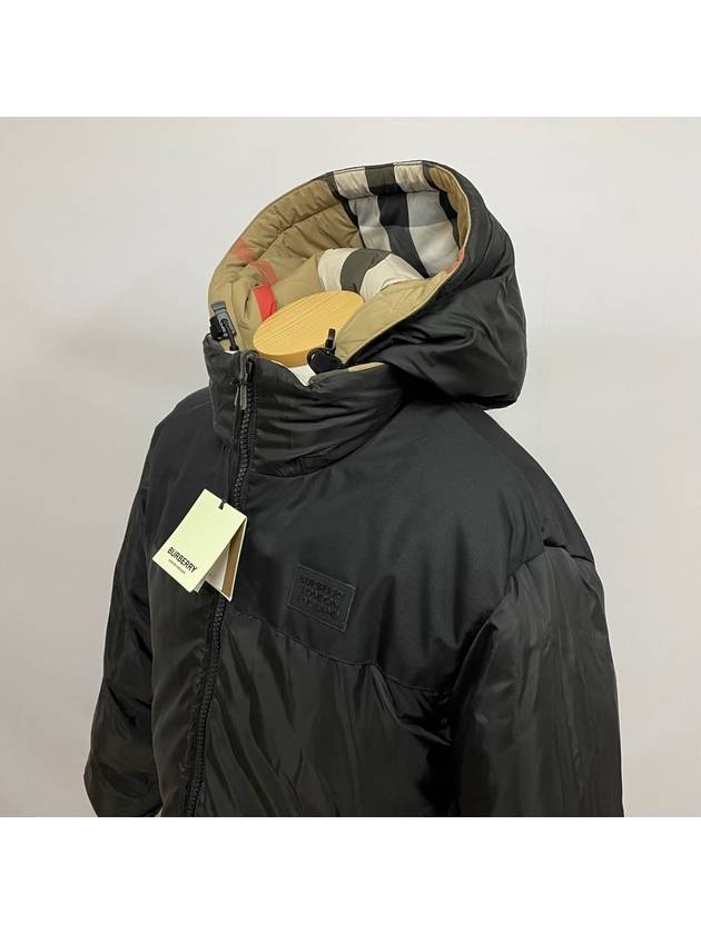 Check Reversible Hooded Padding Beige - BURBERRY - BALAAN 7