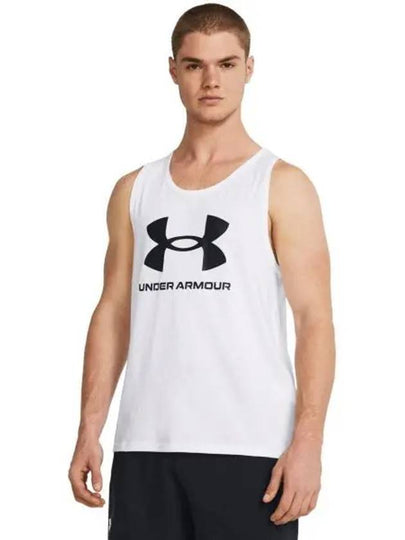 UA Sports Style Logo Sleeveless White - UNDER ARMOUR - BALAAN 2