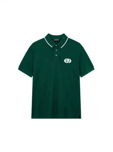 Men s Embroidered Logo Pique Polo Shirt Green 270461 - EMPORIO ARMANI - BALAAN 1