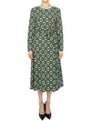 Pedina all over motif midi dress green - MAX MARA - BALAAN 4