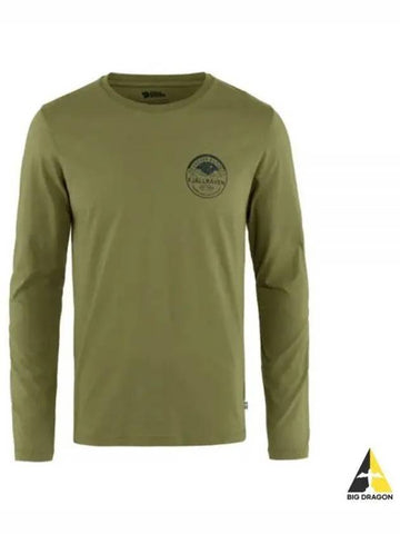 Men s Forever Nature Badge Long Sleeve Shirt Green 87303677 LS AUTUMN LEAF - FJALL RAVEN - BALAAN 1