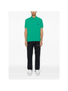 Afko Logo Cotton Polo Shirt Green - ISABEL MARANT - BALAAN 3