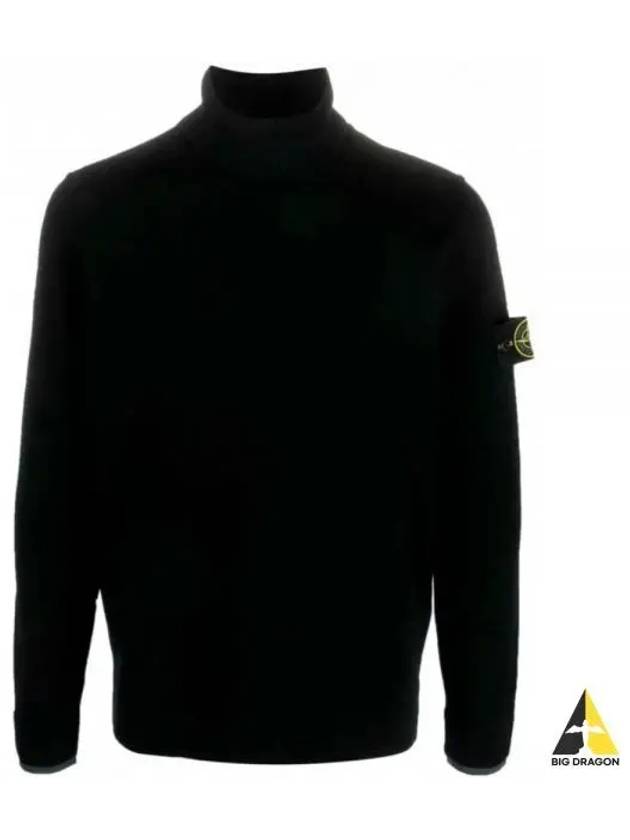 Wappen Patch Wool Turtleneck Black - STONE ISLAND - BALAAN 2