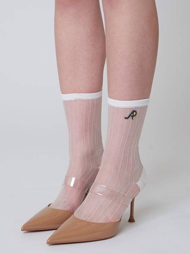 AW41AS01 See-through ankle socks_White - ATHPLATFORM - BALAAN 2