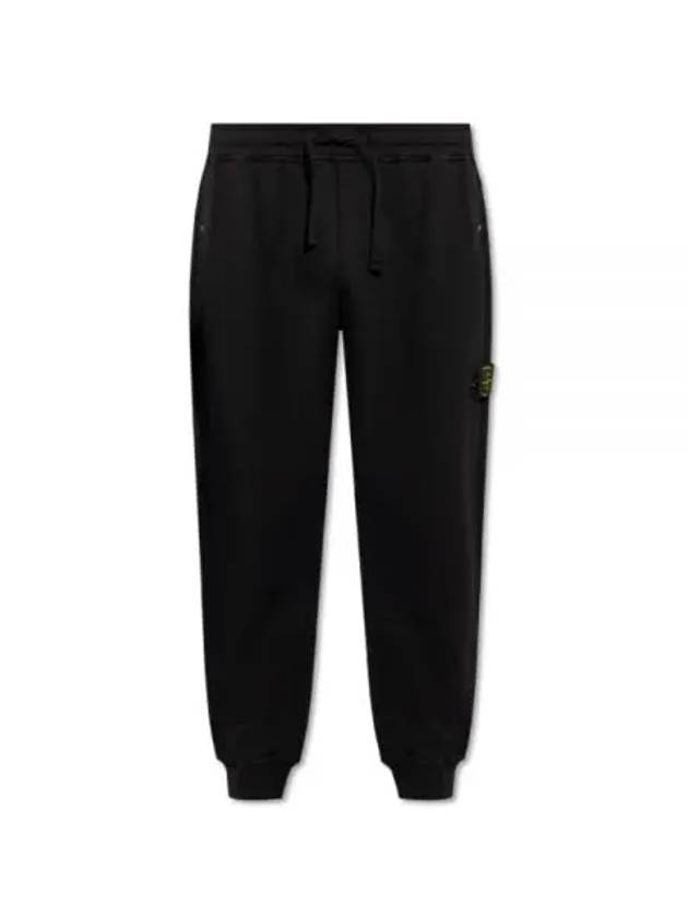 Compass Badge Cotton Track Pants Black - STONE ISLAND - BALAAN 2