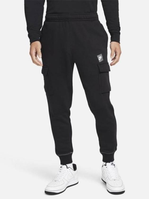 JDI BB Fleece Cargo Track Pants Black - NIKE - BALAAN 2