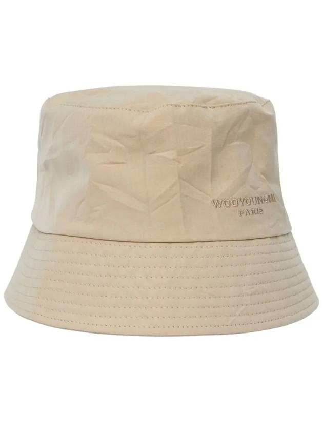 Men's Beige Crinkle Bucket Hat Hat W231AC53928E - WOOYOUNGMI - BALAAN 3