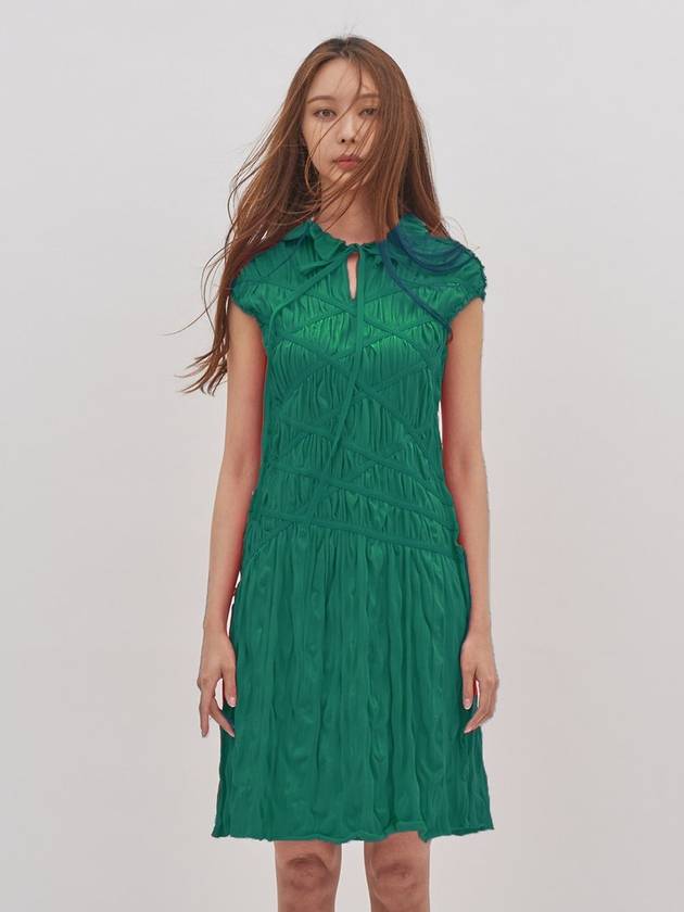 Tie Me Up Short Dress Emerald Green - ICONOGRAPHY - BALAAN 5