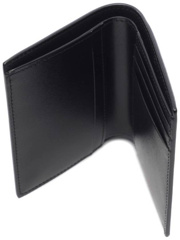 Monogram Gold Hardware Bifold Wallet Black - SAINT LAURENT - BALAAN 7