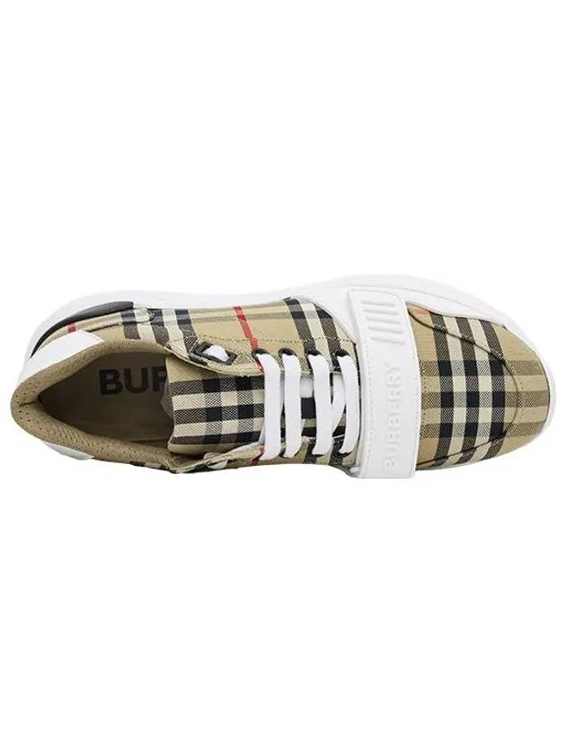 Vintage Check Suede Leather Sneakers Archive Beige - BURBERRY - BALAAN 4