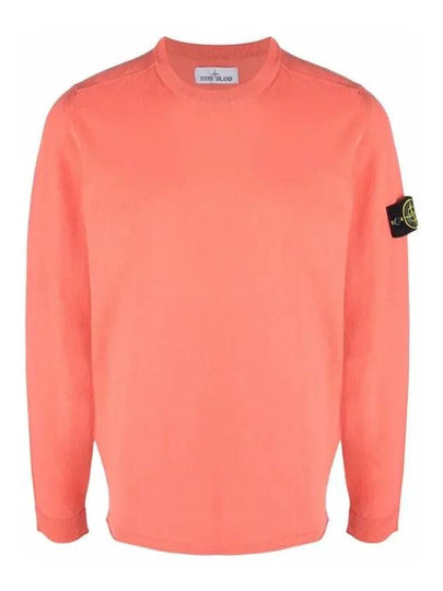 Wappen Patch Crew Neck Knit Top Orange - STONE ISLAND - BALAAN 2