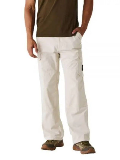 Pantaloni Comfort Fit Cargo Straight Pants Ivory - STONE ISLAND - BALAAN 2