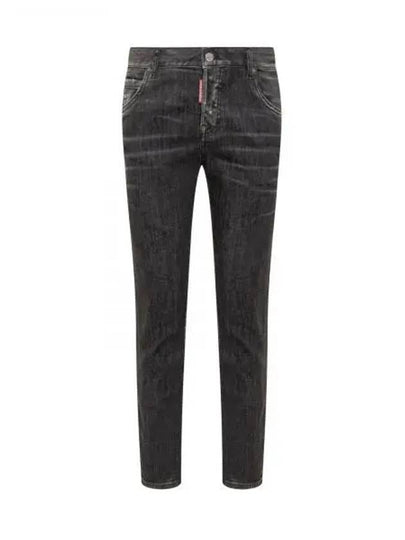 Cool Girl Low-Rise Cropped Jeans Black - DSQUARED2 - BALAAN 2