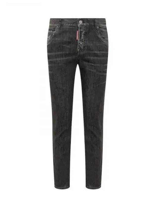 Cool Girl Low-Rise Cropped Jeans Black - DSQUARED2 - BALAAN 2