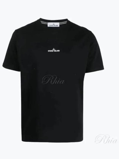 Stamp Two Print Short Sleeve T-Shirt Black - STONE ISLAND - BALAAN 2